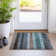 Machine Washable Indoor/Outdoor Xhevrie Teal Rug
