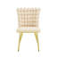 Chaise ergonomique en velours capitonné Bubble