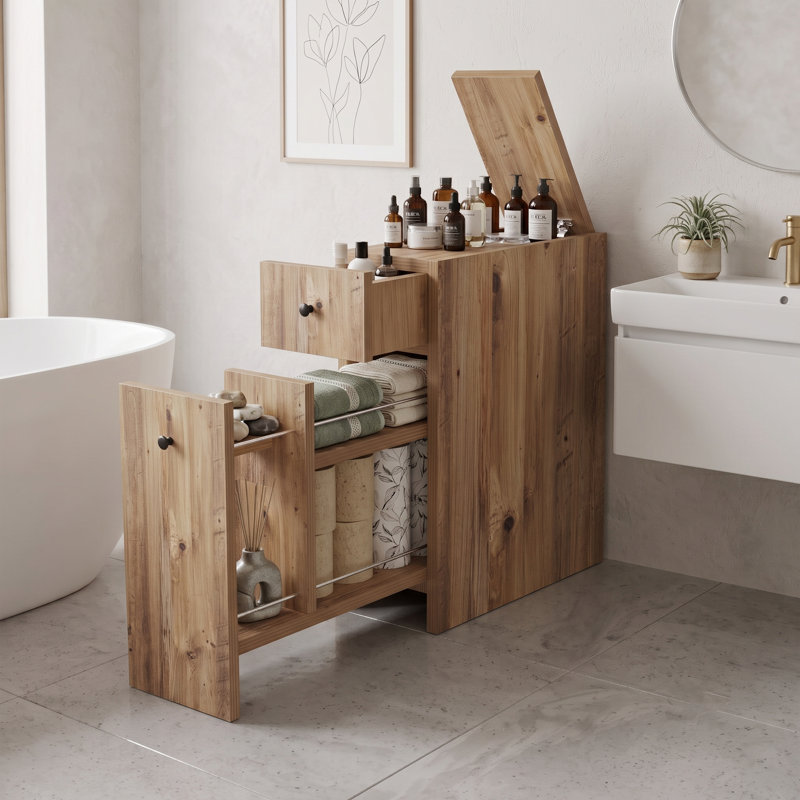 Orba Bathroom Cabinet, Oak