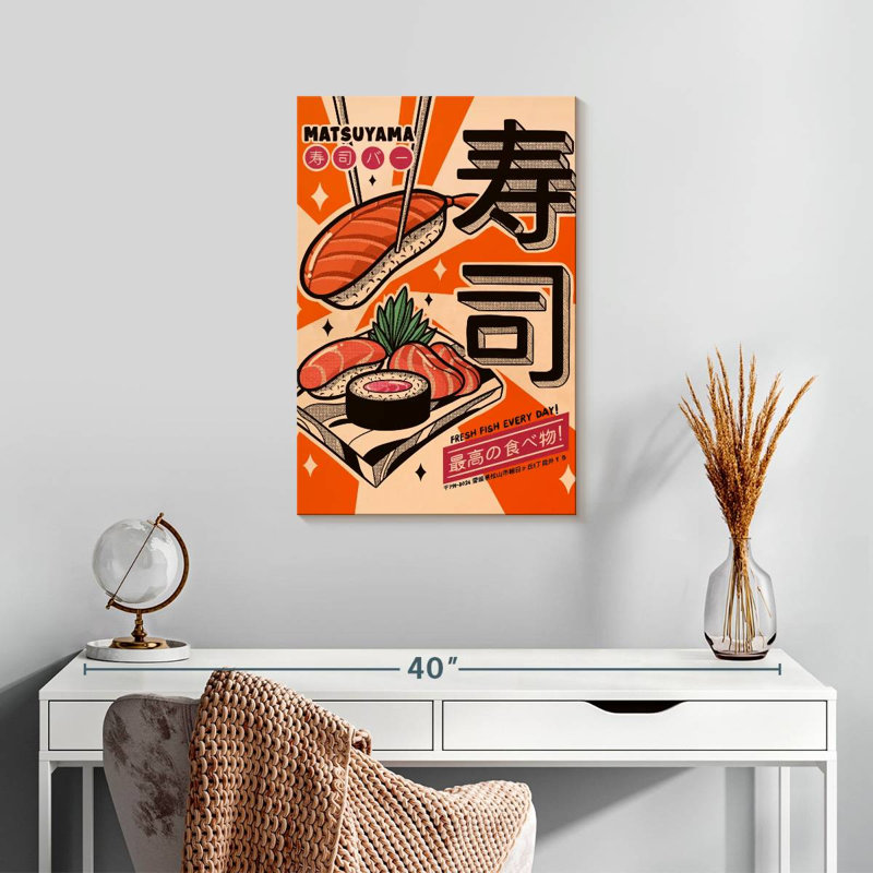 Yarlin sushi tous les jours, H 24 po x l 16 po
