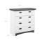 Solid Wood 93 cm W Chest of 5 Drawers