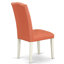 Ensemble de table de salle à manger 7 pièces composé d'une table de salle à manger rectangulaire et de 6 chaises de salle à manger Parson en simili cuir rose flamant, blanc lin-88061767-88061769-13053065