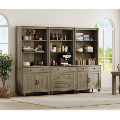 Ennia Solid and Manufactured Wood Dining Hutch