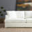 Square Arm Washable Covers Upholstered White Slipcovered Sofa-254308119