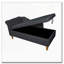 Chaise longue en velours avec rangement, coussin et garniture cloutée-1090968679