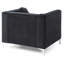 Fauteuil incliné noir élégant Sleek