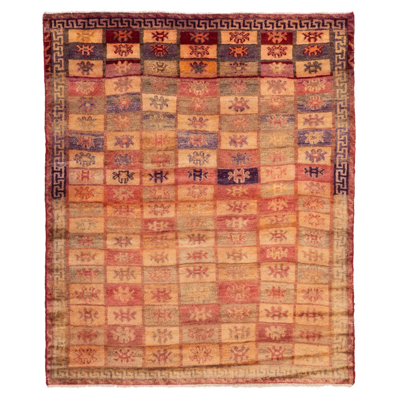Tapis rouge Melis Vintage 5 pi 5 po x 6 pi 5 po