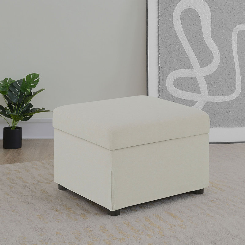 Repose-pieds avec rangement relevable hydraulique Merced Beige