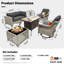 Ensemble de conversation modulaire en osier avec coussins 7 pièces Emroy-2094504768-2112707456
