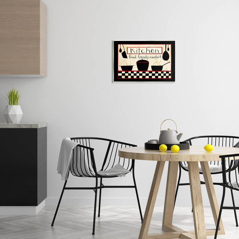 "Kitchen Food Family Comfort", art mural sur toile par Dan Dipaolo, H 13 po x l 19 po x P 0,5 po, Bois