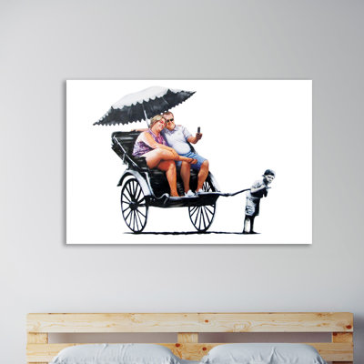 'Rickshaw Kid' Graphic Art Print on Wrapped Canvas