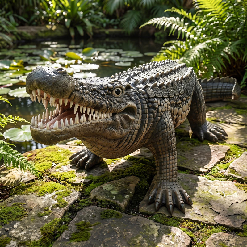 Statue gargantuan jardin gator