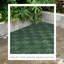 Carreaux de terrasse de qualité supérieure THYOI - Ensemble de 10 tuiles de terrasse emboîtables 12 po x 12 po x 0,9 po, bois d'acacia imperméable pour balcon, cour, intérieur et extérieur (vert Knysna, motif croisé, joints carrés)-130172888