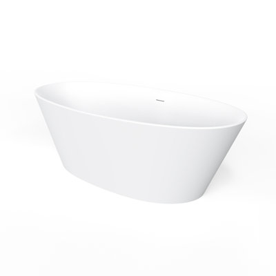 66.9 Inch Freestanding Solid Surface Soaking Bathtub