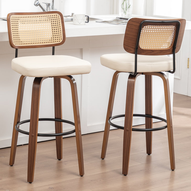 Swivel Bar Stool, Beige, Bar Stool (78cm Seat Height)