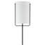 Lampe sur pied 69 po avec abat-jour en tissu Pilar, noir / or