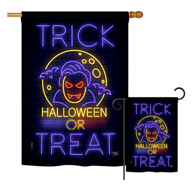 Double Sided 40'' H x 28'' W Polyester Halloween Flag Set
