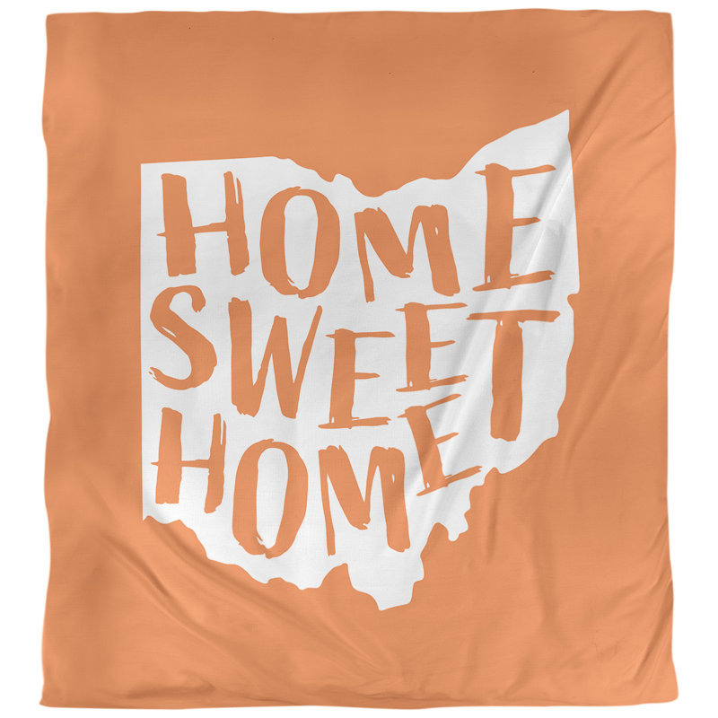 Housse de couette simple home ohio, Orange, Microfibre