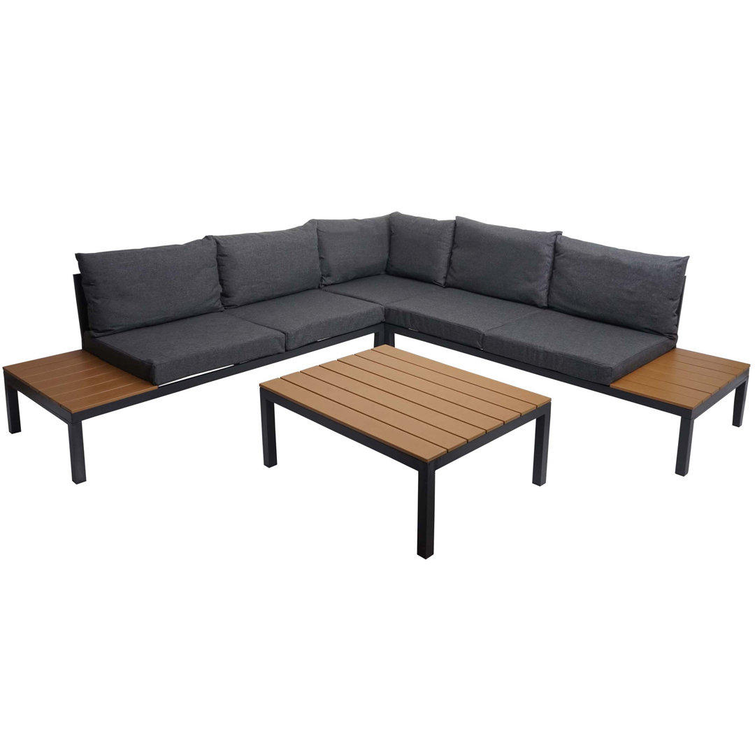 5-Sitzer Lounge-Set Hailly mit Polster