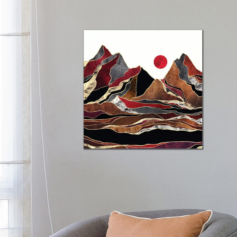 «Copper Vista», reproduction d'impression, H 26 po x l 26 po x P 1,5 po, Pas de tapis, Toile tendue