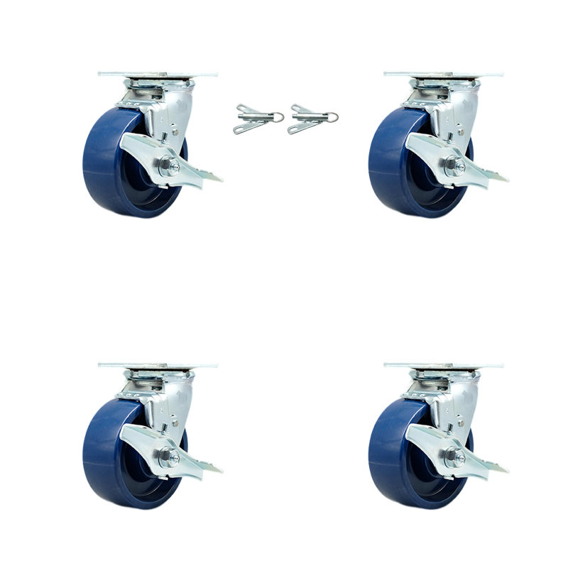 Ensemble de 4 roulettes en polyuréthane