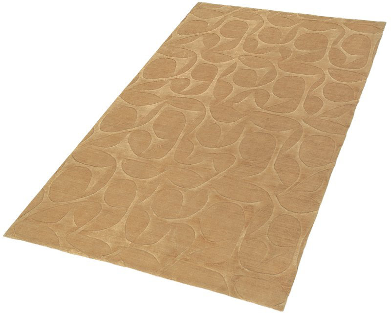 Molecular Wool Geometric Area Rug in Gold, Rectangle 8' x 10'