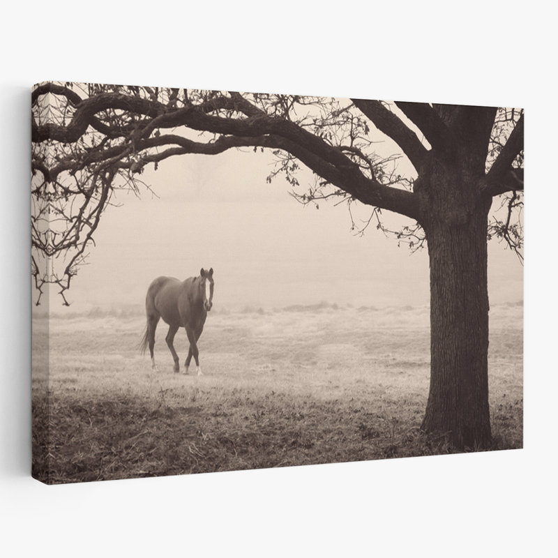 Cheval brumeux contemporain et moderne I, H 48 po x l 32 po