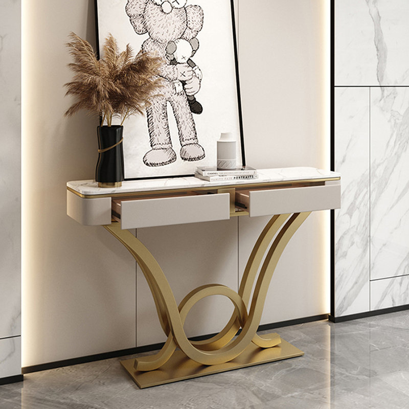 Italian  Luxury  Console Table, 33.5" H x 31.5" W x 13.8" D, Gold