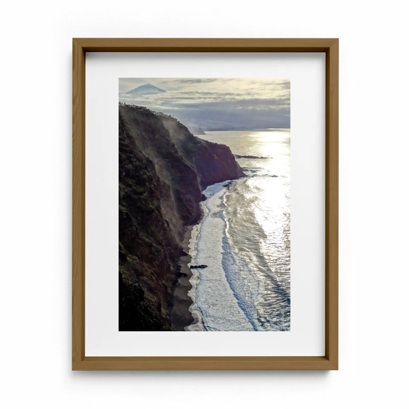 Morning Mountain Mist Framed Photographic Print, 22" H x 26" W x 0.75" D, Walnut