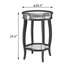 Table d'appoint ronde rouge avec tablette inférieure