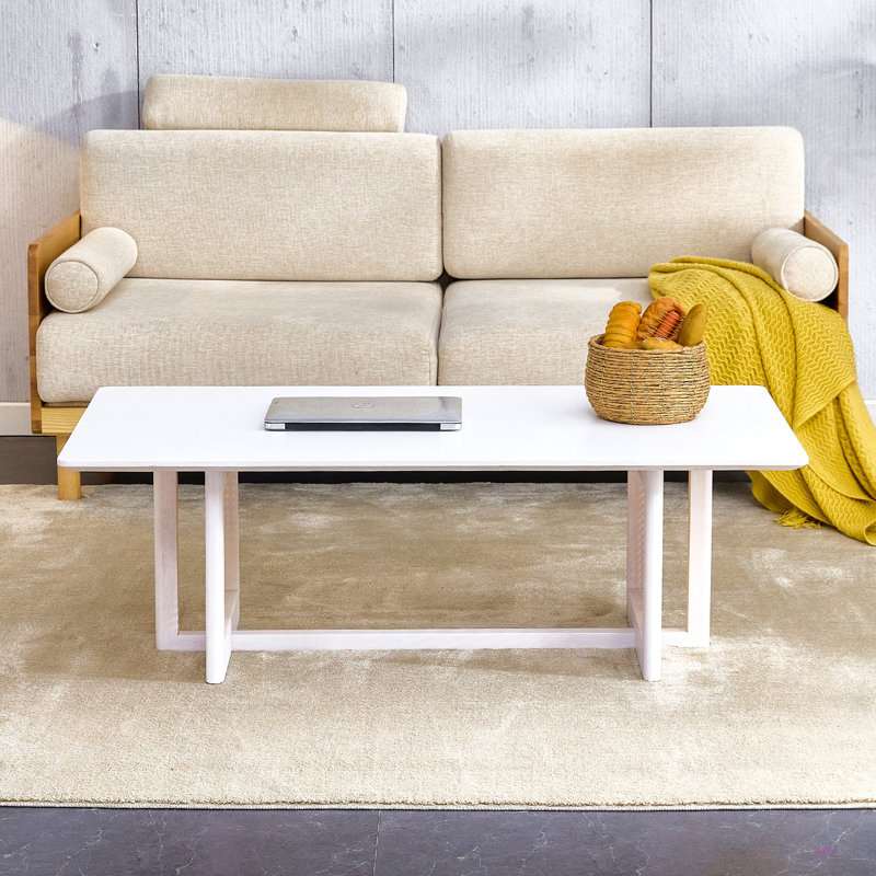 Table basse de style chinois en rotin massif et imitation, table basse rectangulaire de style chinois, petite table basse de salon