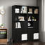 Grande bibliothèque avec armoire de rangement en bois