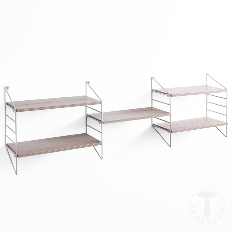 2 Piece Solid Wood Tiered Shelf