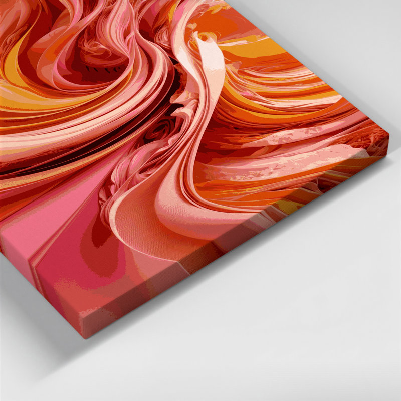 Art numérique sur toile, abstraction numérique 22, H 16 po x l 20 po