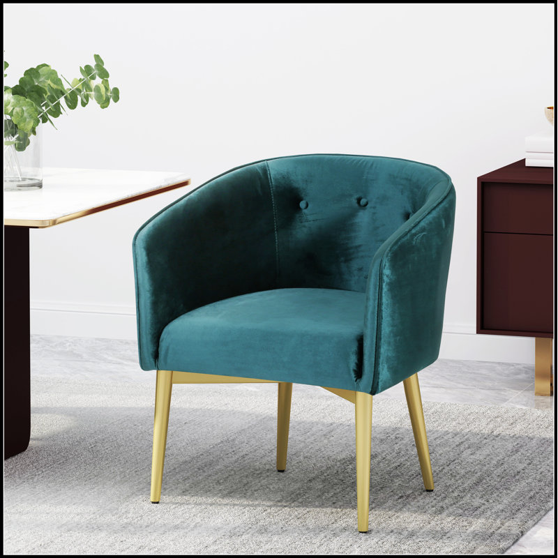 Chaise avec accoudoirs de salle à manger, Sarcelle
