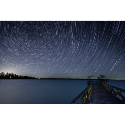 Lashawndra Northern Hemisphere Star Trails 1 Piece Wrapped Canvas Wall Art