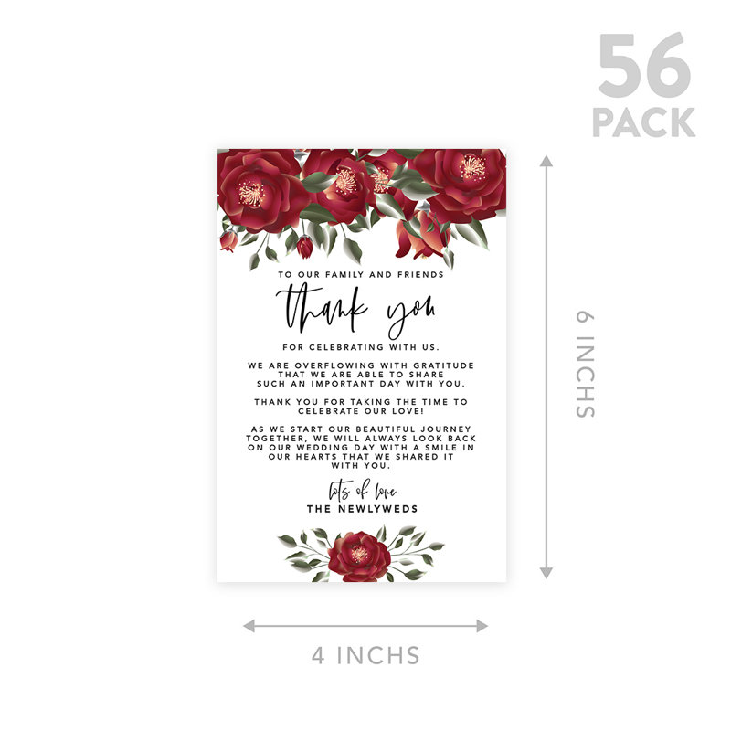 Ensemble de 56 cartes de présentation de mariage bourgogne bourgogne pour la réception de table, assiettes à dîner, famille, amis