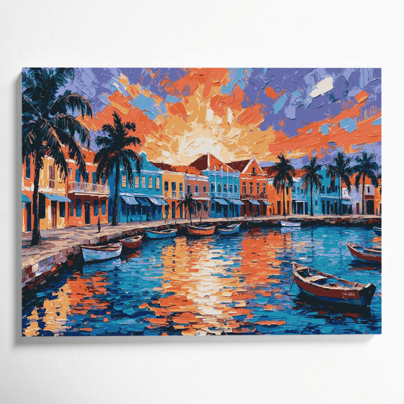 Art mural sur toile grise cités villes, H 11 po x l 14 po