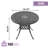 Follansbee Round Metal Outdoor Dining Table With Umbrella Hole , 35.48'' in. W 35.48'' in. D-340352021