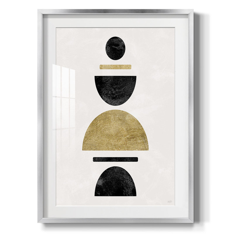 Modern Stack -Framed Print, 28.5" H x 20.5" W, Silver