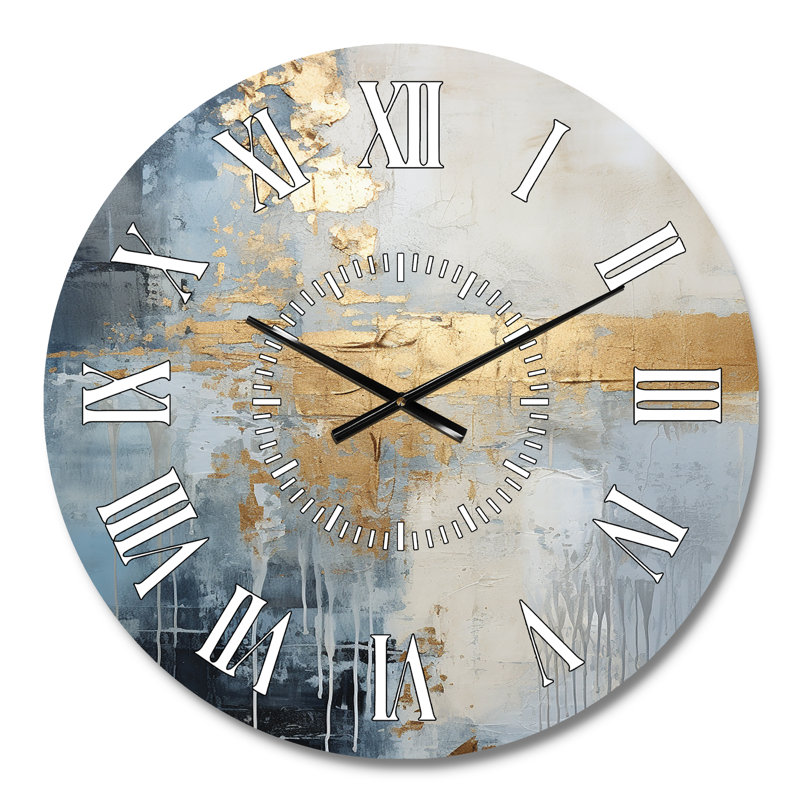 Horloge murale beige et or, Médium