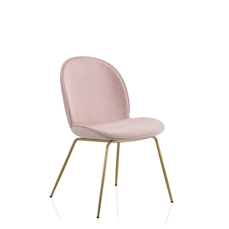 Chaise d'appoint Panig, Similicuir rose