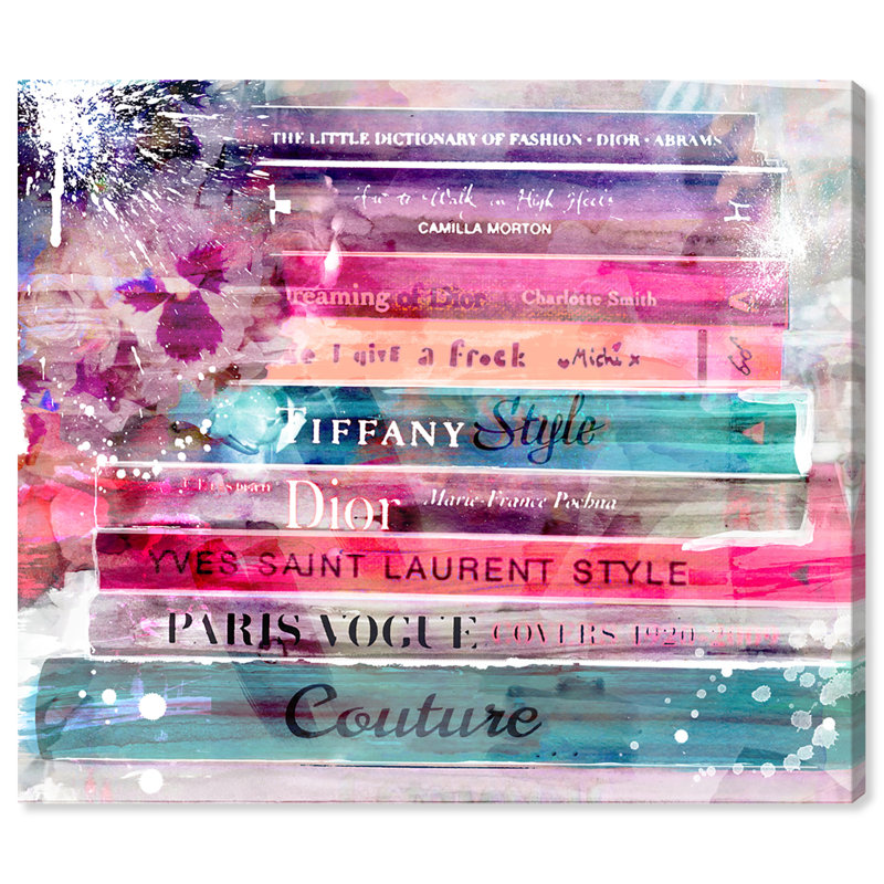 Livres Fashion Splash - peinture, H 20 po x l 24 po, Toile tendue