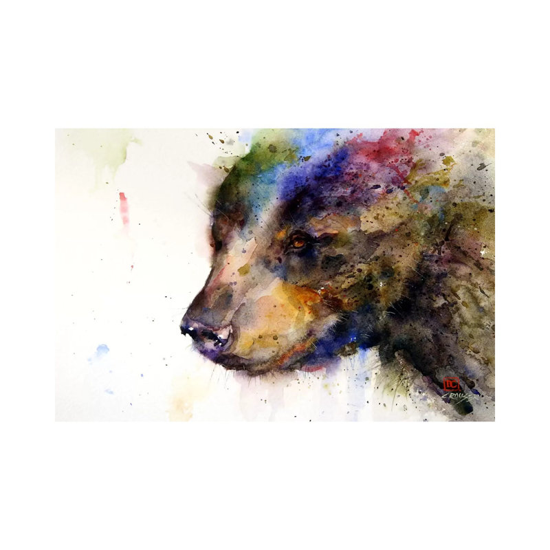 Bear by Dean Crouser - Wrapped Canvas Painting, 20.32 cm H x 30.48 cm W