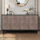 Crédence d'armoire de cuisine 60 "avec 4 portes en losange à motif convexe et 2 tablettes