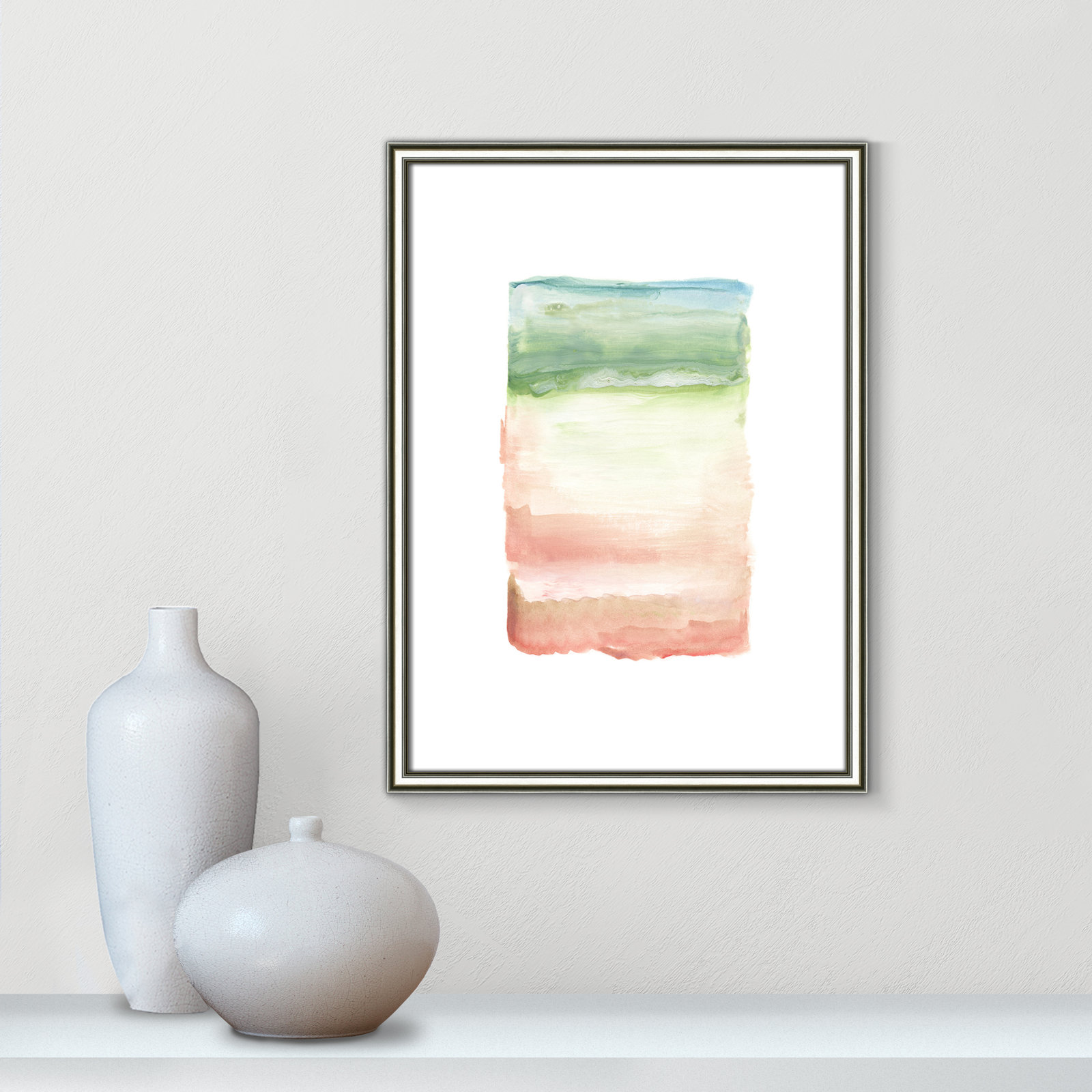 Nabi "Skye I" Print, 24.25" H x 18.25" W x 0.88" D, Silver Framed Paper