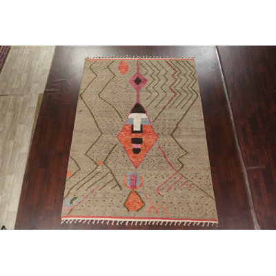 Tapis marocain en laine noué à la main 8 x 11
