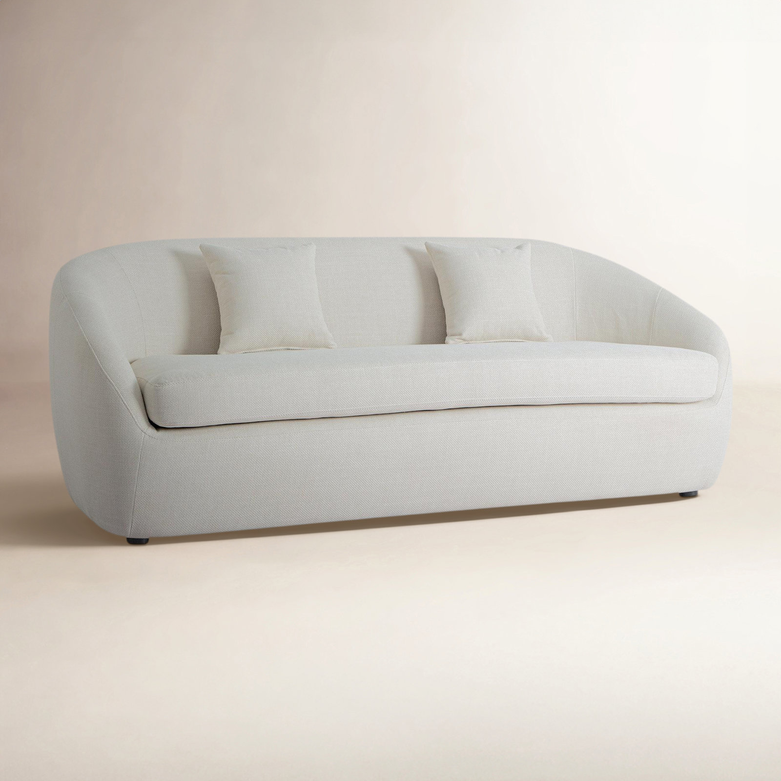 Stargazer 81'' Upholstered Sofa, Luxe Cream Basketweave
