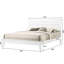 Très grand lit avec motif géométrique - Finition blanche et tête de lit légèrement incurvée pour une chambre à coucher élégante et chic-1195100175