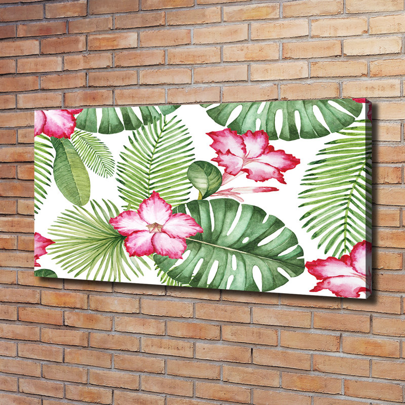 Tropical Flowers - Wrapped Canvas Print